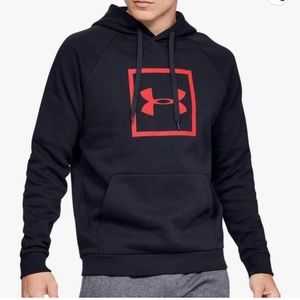 XL Vintage Under Armour Black/Red Logo Hoodie